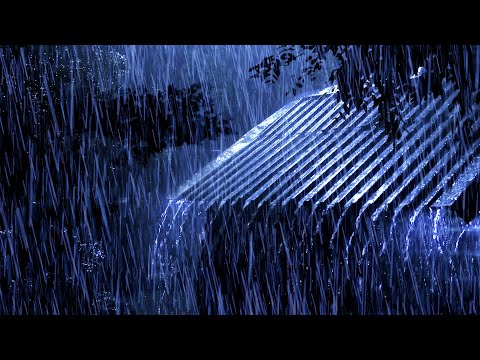 Goodbye Stress to Sleep Instantly with Heavy Rain & Thunder on Old Metal Roof in Rainforest #1