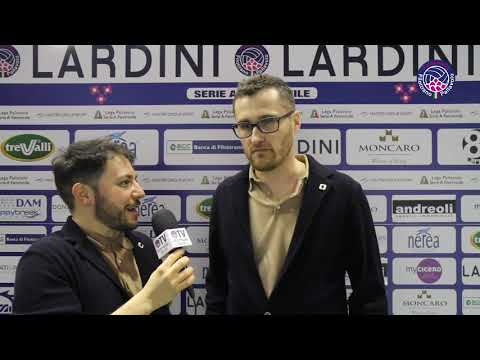 17a Giornata: Lardini Filottrano - Bartoccini Perugia 3-2. Coach Filippo Schiavo