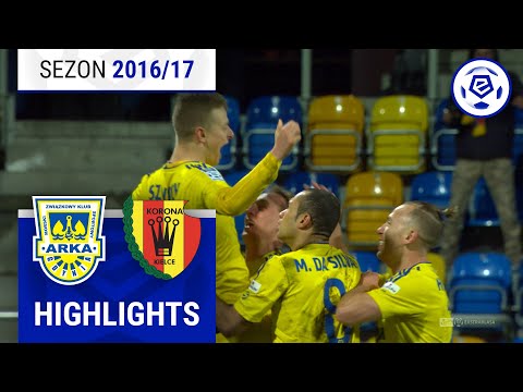 Arka Gdynia - Korona Kielce 4:1 | SKRÓT | Ekstraklasa 2016/17 | 23. Kolejka