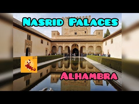 GRANADA, SPAIN. Architecture of Alhambra. The Nasrid Palaces. 🇪🇸 Arquitectura La Alhambra, España.