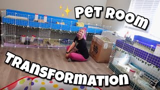 PET ROOM TRANSFORMATION?! | building new guinea pig cages! |