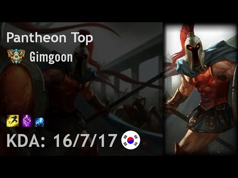 Pantheon Top vs Kennen - Gimgoon - KR Challenger Patch 7.5