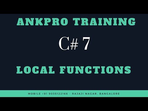 C 7 Chapter 5 Local functions feature in c 7