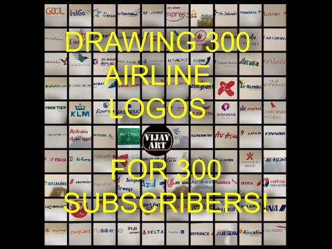 Drawing 300 Airline Logos for 300 Subscribers!