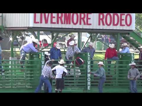 Alex first time calf riding