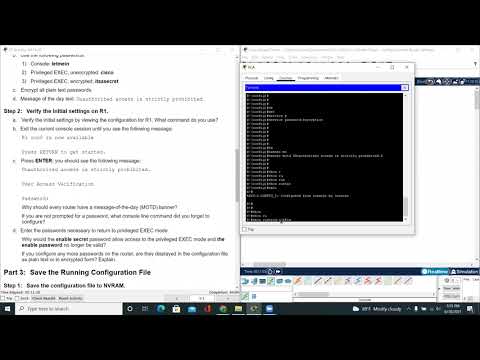 6.4.1.3 Packet Tracer - Configure Initial Router Settings
