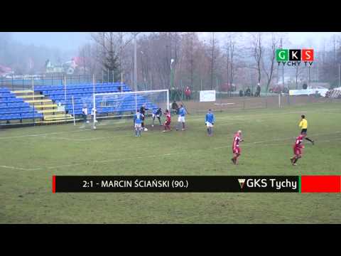 18. kolejka: Kolejarz Stróże - GKS Tychy 2:1. Ściański 2:1