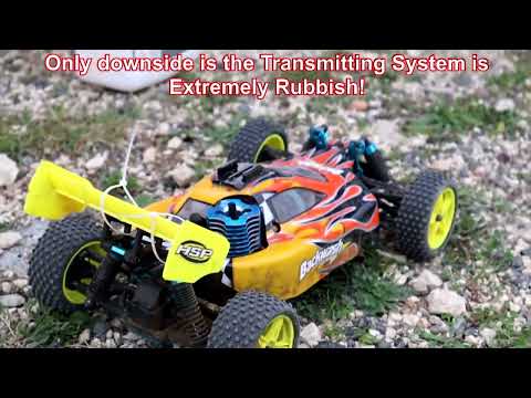 BUDGET Nitro RC Car - Startup, Jumps & Top Speed Test - HSP 94166 Nitro RC Buggy