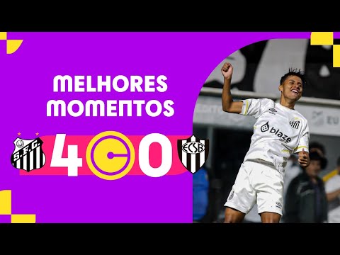 Gols e lances de Santos x São Bernardo