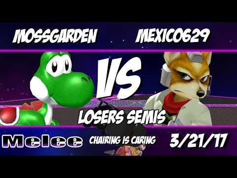 Chairing is Caring #5 3/21/17 - Mossgarden (Yoshi) vs. Mexico629 (Fox) - SSBM Loser's Semi-Final