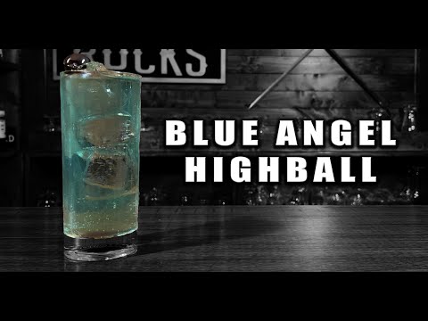 The Blue Angel Highball | Blue Curacao Cocktails| Booze On The Rocks