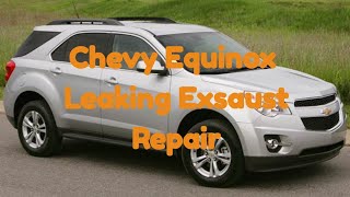 Chevy equinox exhaust leak repair/ muffler resonator installation