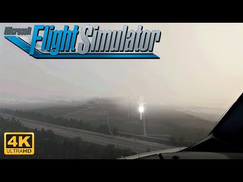Microsoft Flight Simulator 2020 *TURBULENT RAINY LOW VISIBILITY APPROACH Into Vienna Airport * | 4K