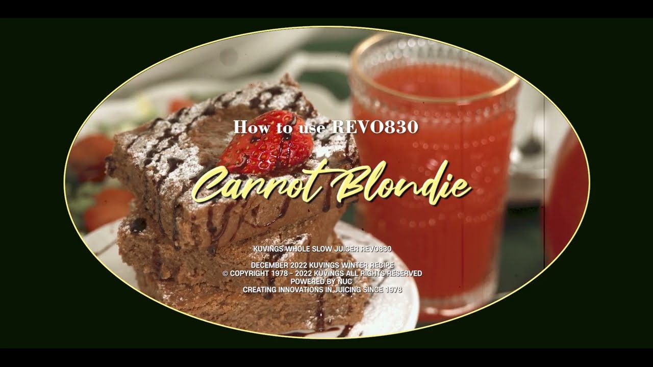 RECIPE "Bánh cà rốt" cùng máy ép chậm hiệu Kuvings KSP-2428CB [REVO830]
