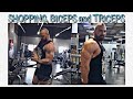 Join me for my weekly SHOPPING and a killer BICEPS and TRICEPS workout!