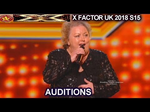 Jacqueline Faye 53 Farm Girl  “You're My World” STANDING OVATION AUDITIONS week 1 X Factor UK 2018
