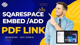 How to Embed a PDF file in Squarespace || How to Create Links & Buttons for your Squarespace website