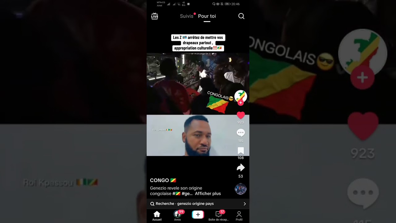 Genezio confirme sa nationalité 🇨🇬💪🏾