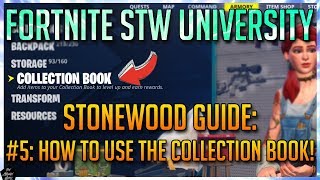 COLLECTION BOOK TIPS FOR BEGINNER STW PLAYERS! FORTNITE STW UNIVERSITY! COLLECTION BOOK GUIDE!