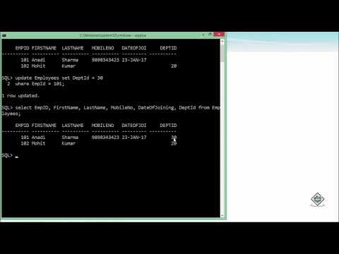 Oracle SQL Update Statement