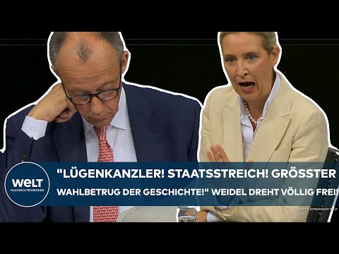 BERLIN: "Lügenkanzler! Staatsstreich! Größter Wahlbetrug der Geschichte!" Weidel feuert gegen Merz!