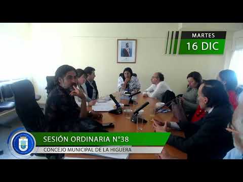 Concejo Municipal Sesión  ordinaria N° 34 - Municipalidad de La Higuera.