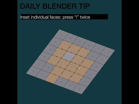Daily Blender Tip #6 - Inset Individual Faces