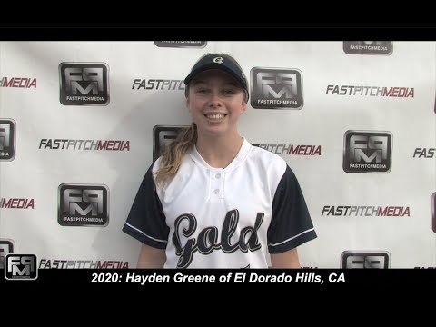 2020 Hayden Greene Outfield and Second Base Softball Skills Video - Foothill Gold