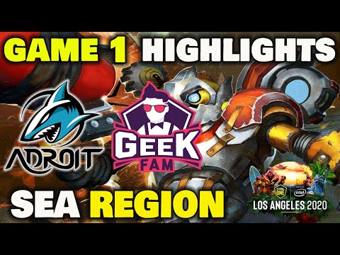 Adroit vs Geek Fam Game 1 Highlights ESL ONE Los Angeles 2020