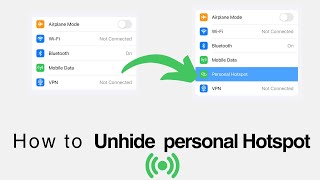 Hidden Personal Hotspot | How to Enable Personal Hotspot on ios 2024#apple, #iphone