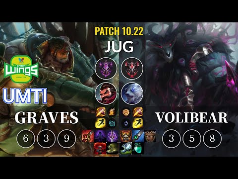 JAG UmTi Graves vs Volibear Jungle - KR Patch 10.22