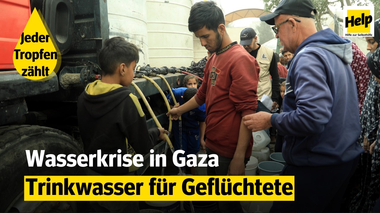 Gaza: Wasser für geflüchtete Menschen