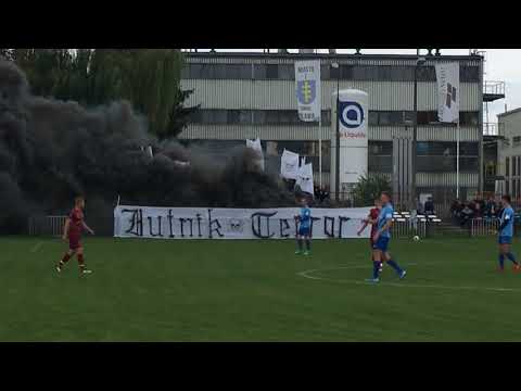 Hutnik Terror - oprawa kibiców Hutnika Huta Czechy podczas meczu z Naprzodem Skórzec