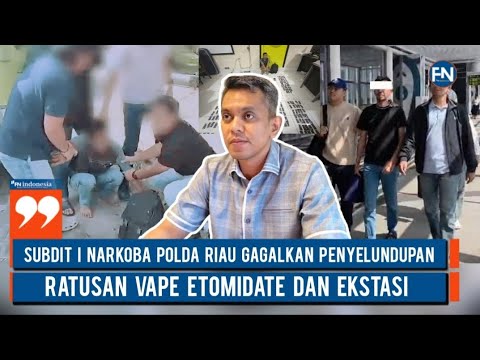 Subdit I Narkoba Polda Riau Gagalkan Penyelundupan Ratusan Vape Etomidate dan Ekstasi