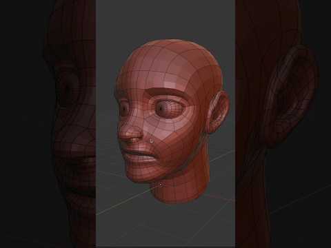 How to Create Human Face Topology #shorts #blender3d #3dmodeling