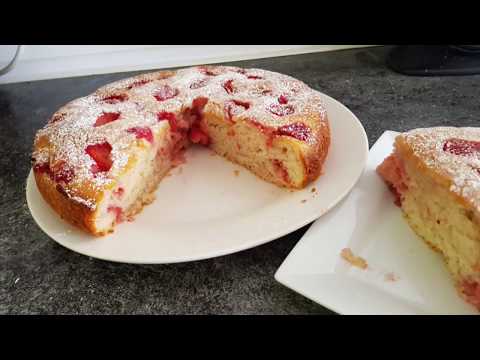 homemade Strawberry Cake Recipe  🍓