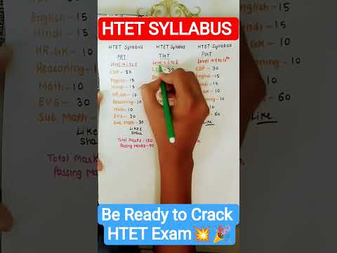 HTET 2025 Syllabus PRT,TGT,PGT #like #share #subscribe #htet #bseh #shorts #trending #explore #short