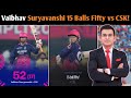15 साल के Vaibhav Suryavanshi ने मचाया तूफान 15 Ball Fifty Vs CSK 