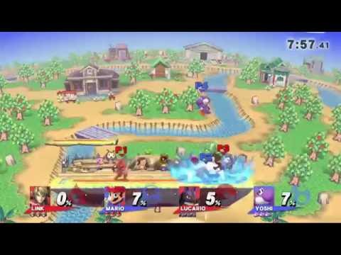 QC Monthy #2 Wii U Doubles: B-Cash+Duncathan(Lucario/Link) vs Enjoy+GammaFox(Mario/Yoshi)