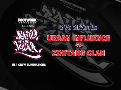 Battle of the Year USA Crew Eliminations 2013 - Zootang Clan vs Urban Influence (prelims)