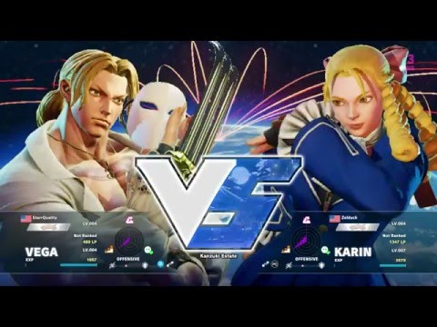 SFV Beta Online Matchmaking - Zelduck (Karin) vs StarrQuality (Vega)
