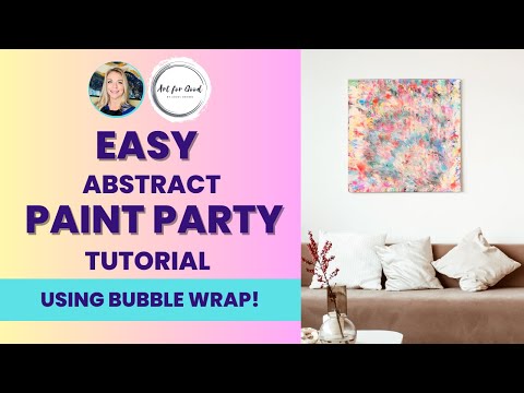 EASY Abstract Paint Party Idea and Tutorial