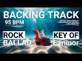 Cinematic Dive Into Victory Rock Ballad Backing Track In E Minor Em D Bm C 95 BPM