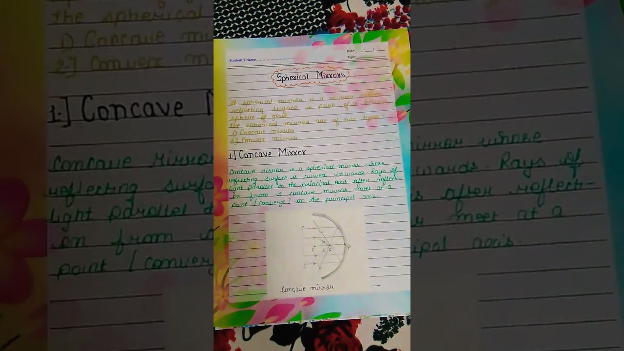 Physics Project of class 10, Topic : Reflection of light.