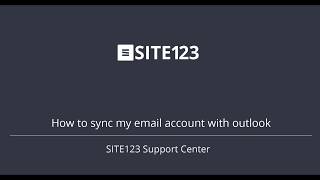 SITE123 - How to sync my email account with outlook
