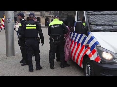Police detain dozens in Amsterdam after demonstrations banned