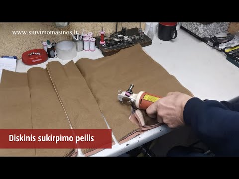 Siuvimo mašina RB-65 Diskinis sukirpimo peilis video