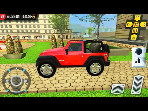 Car Driving Near Airport #5 - Red Jeep SUV Drive Sim - Android Gameplay