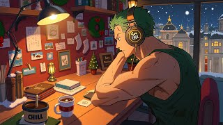 Winter Study Night Anime Lofi Hip Hop Mix ☕ Cozy Room Vibes for Focus, Relax & Calm