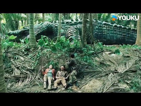 They got out of a crocodile's sight and escaped the disaster! | Mega Crocodile | YOUKU MONSTER MOVIE